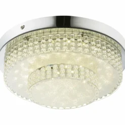 Lampe Turque-Luminaires Globo Lighting Plafonnier Globo Cake LED Chrome, 1 lumière