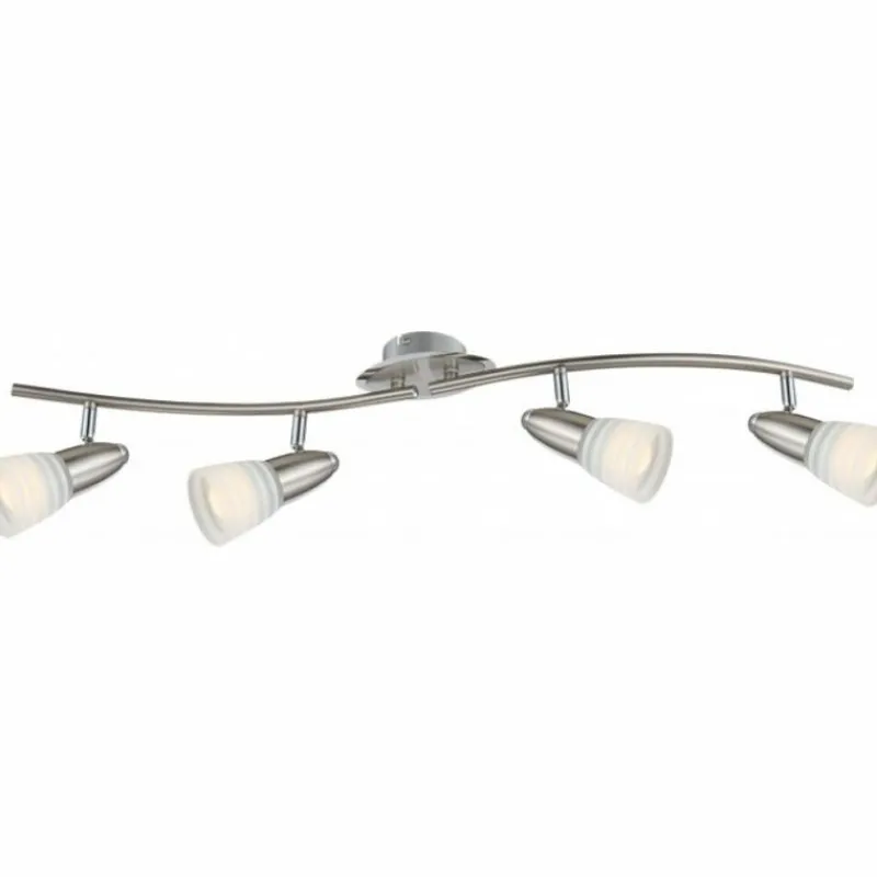 Luminaires Globo Lighting Plafonnier Globo CALEB Chrome, Nickel mat, 4 lumières