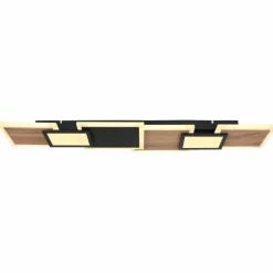 Lampes En Bois-Luminaires Globo Lighting Plafonnier Globo CAROLINE LED Couleur bois, Noir, 1 lumière