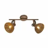 Luminaires Globo Lighting Plafonnier Globo CELINE Rouille, 2 lumières* Spots Et Projecteurs