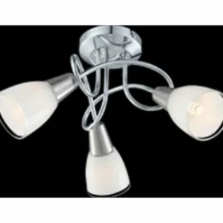 Luminaires Globo Lighting Plafonnier Globo Chrome, 3 lumières