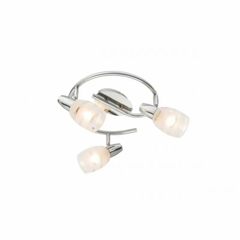 Luminaires Globo Lighting Plafonnier Globo Chrome, 3 lumières