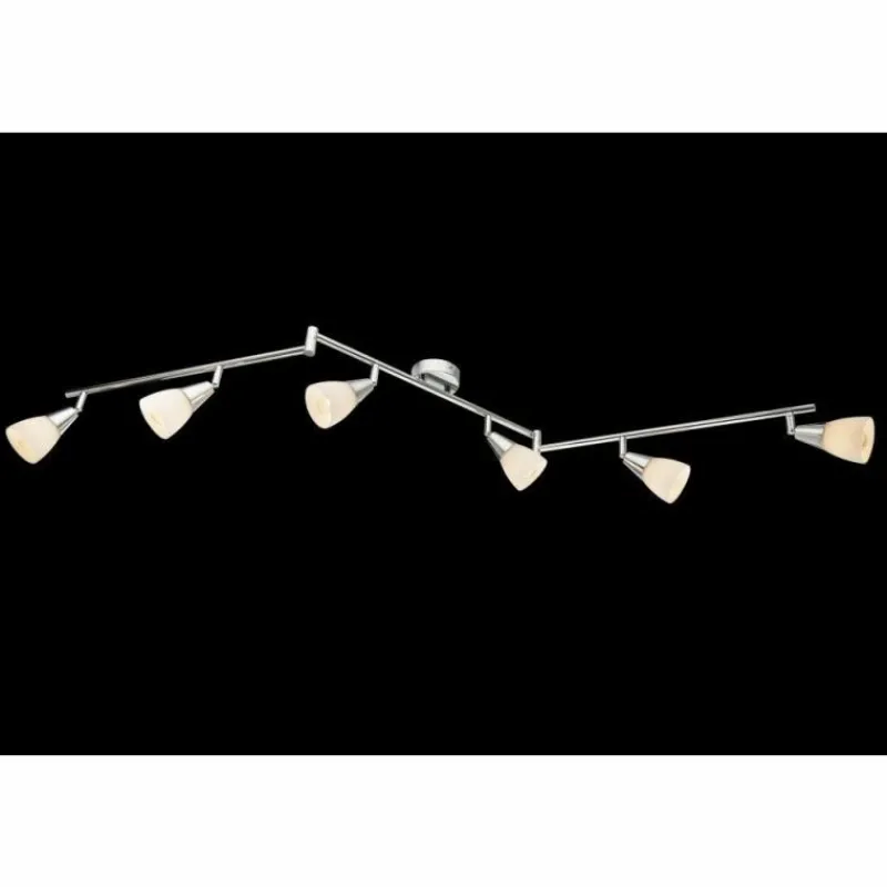 Luminaires Globo Lighting Plafonnier Globo Chrome, Verre, 6 lumières