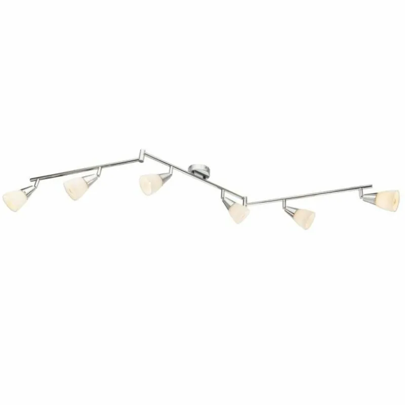 Luminaires Globo Lighting Plafonnier Globo Chrome, Verre, 6 lumières