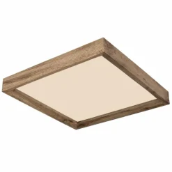 Lampes En Bois-Luminaires Globo Lighting Plafonnier Globo CINDERELLA LED Couleur bois, Blanc, 1 lumière