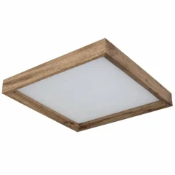 Lampes En Bois-Luminaires Globo Lighting Plafonnier Globo CINDERELLA LED Couleur bois, Blanc, 1 lumière