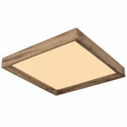 Lampes En Bois-Luminaires Globo Lighting Plafonnier Globo CINDERELLA LED Couleur bois, Blanc, 1 lumière