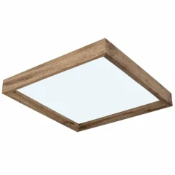 Lampes En Bois-Luminaires Globo Lighting Plafonnier Globo CINDERELLA LED Couleur bois, Blanc, 1 lumière