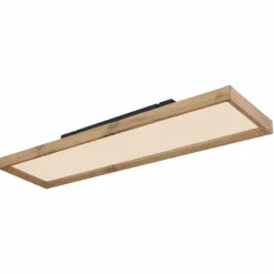 Lampes En Bois-Luminaires Globo Lighting Plafonnier Globo CINDERELLA LED Couleur bois, Blanc, 1 lumière