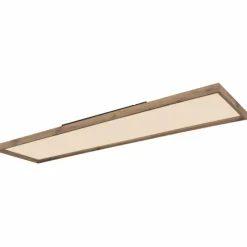 Lampes En Bois-Luminaires Globo Lighting Plafonnier Globo CINDERELLA LED Couleur bois, Blanc, 1 lumière