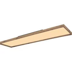 Lampes En Bois-Luminaires Globo Lighting Plafonnier Globo CINDERELLA LED Couleur bois, Blanc, 1 lumière