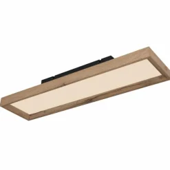 Lampes En Bois-Luminaires Globo Lighting Plafonnier Globo CINDERELLA LED Couleur bois, Blanc, 1 lumière