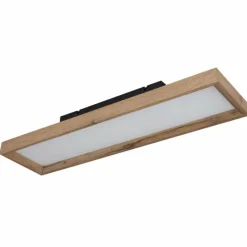 Lampes En Bois-Luminaires Globo Lighting Plafonnier Globo CINDERELLA LED Couleur bois, Blanc, 1 lumière