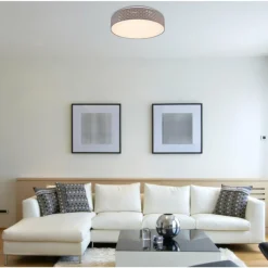 Lampes En Tissu-Luminaires Globo Lighting Plafonnier Globo CINDY LED Blanc, 1 lumière, Télécommandes