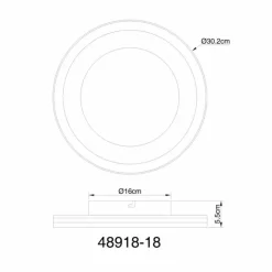 Luminaires Globo Lighting Plafonnier Globo CLARINO LED Blanc, 1 lumière* Éclairage Led