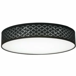 Lampes En Tissu-Luminaires Globo Lighting Plafonnier Globo CLARKE LED Nickel mat, 1 lumière, Télécommandes