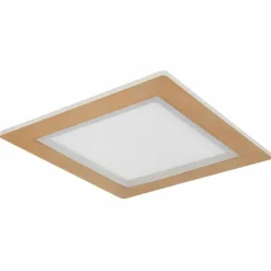 Lampes En Bois-Luminaires Globo Lighting Plafonnier Globo CLAY LED Couleur bois, Blanc, 1 lumière