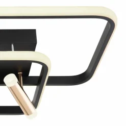 Lampes Dorées-Luminaires Globo Lighting Plafonnier Globo COCO LED Noir, 1 lumière, Télécommandes