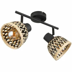 Luminaires Globo Lighting Plafonnier Globo COLLY Noir, 2 lumières* Spots Et Projecteurs