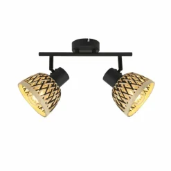 Luminaires Globo Lighting Plafonnier Globo COLLY Noir, 2 lumières* Spots Et Projecteurs