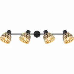 Luminaires Globo Lighting Plafonnier Globo COLLY Noir, 4 lumières* Spots Et Projecteurs