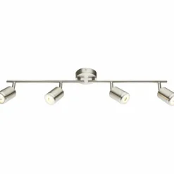 Luminaires Globo Lighting Plafonnier Globo COMORE LED Nickel mat, 4 lumières* Éclairage Led