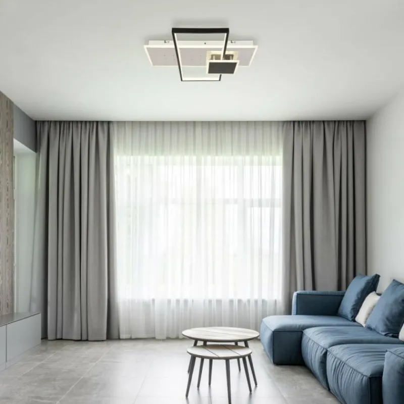 Luminaires Globo Lighting Plafonnier Globo DABBY LED Noir, Blanc, 1 lumière, Télécommandes* Éclairage Led