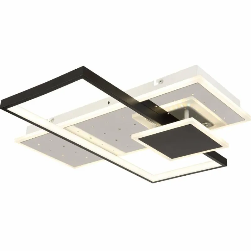 Luminaires Globo Lighting Plafonnier Globo DABBY LED Noir, Blanc, 1 lumière, Télécommandes* Éclairage Led