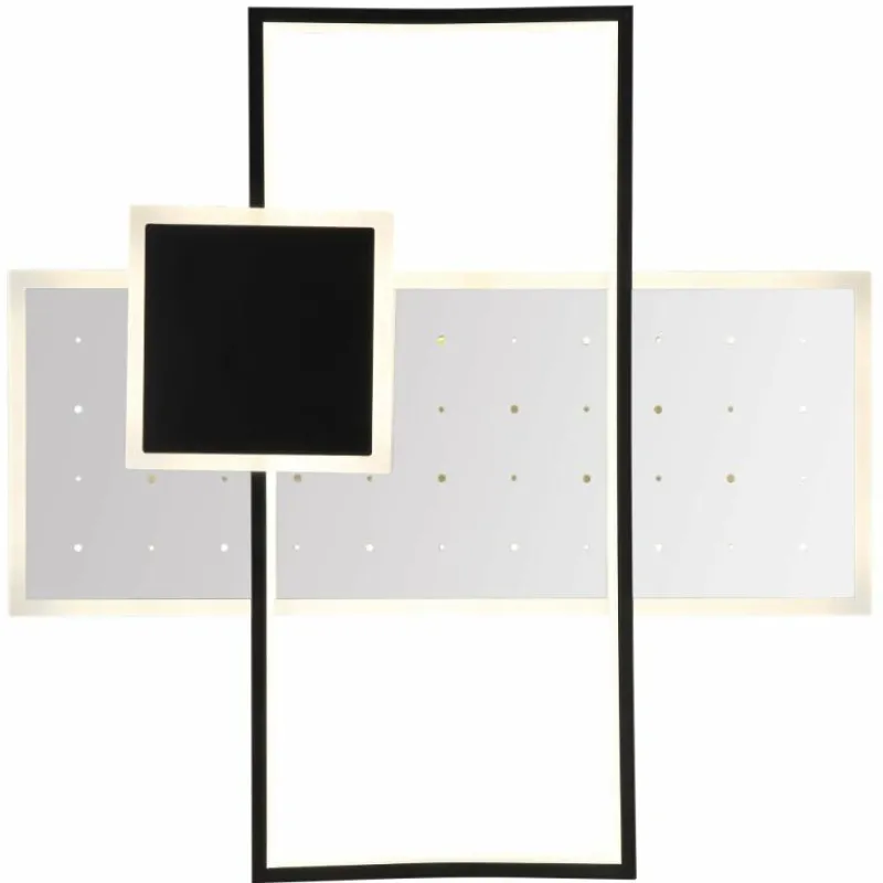 Luminaires Globo Lighting Plafonnier Globo DABBY LED Noir, Blanc, 1 lumière, Télécommandes* Éclairage Led