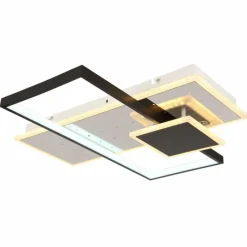 Luminaires Globo Lighting Plafonnier Globo DABBY LED Noir, Blanc, 1 lumière, Télécommandes* Éclairage Led