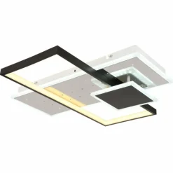 Luminaires Globo Lighting Plafonnier Globo DABBY LED Noir, Blanc, 1 lumière, Télécommandes* Éclairage Led