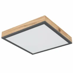 Lampes En Bois-Luminaires Globo Lighting Plafonnier Globo DORO LED Couleur bois, Noir, 1 lumière