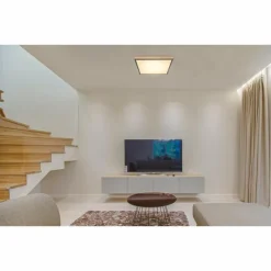 Lampes En Bois-Luminaires Globo Lighting Plafonnier Globo DORO LED Couleur bois, Noir, 1 lumière