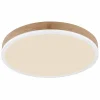 Lampes En Bois-Luminaires Globo Lighting Plafonnier Globo DORO LED Couleur bois, Blanc, 1 lumière