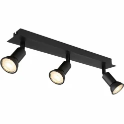 Luminaires Globo Lighting Plafonnier Globo DREW Noir, 3 lumières* Spots Et Projecteurs