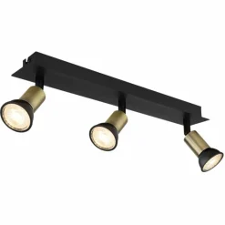 Lampes Dorées-Luminaires Globo Lighting Plafonnier Globo DREW Noir, 3 lumières