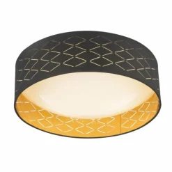 Lampes En Tissu-Luminaires Globo Lighting Plafonnier Globo DRUM LED Blanc, 1 lumière