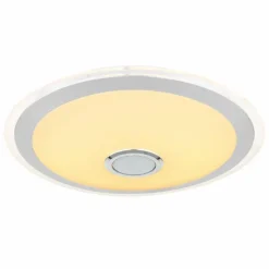 Luminaires Globo Lighting Plafonnier Globo DUNNY LED Blanc, 1 lumière, Télécommandes, Changeur de couleurs