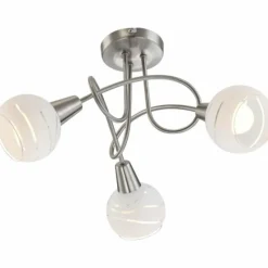 Luminaires Globo Lighting Plafonnier Globo ELLIOTT Nickel mat, 3 lumières