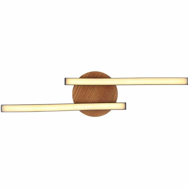 Lampes En Bois-Luminaires Globo Lighting Plafonnier Globo EVITA LED Couleur bois, Noir, 1 lumière