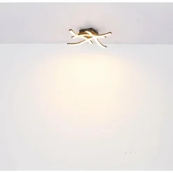 Lampes En Bois-Luminaires Globo Lighting Plafonnier Globo EVITA LED Couleur bois, Noir, 1 lumière