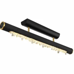 Lampes En Bois-Luminaires Globo Lighting Plafonnier Globo FELICITAS LED Noir, 1 lumière