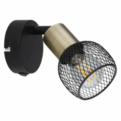 Lampes Vintages & Rétros-Luminaires Globo Lighting Plafonnier Globo FIASTRA Noir, 1 lumière