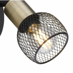 Lampes Vintages & Rétros-Luminaires Globo Lighting Plafonnier Globo FIASTRA Noir, 1 lumière