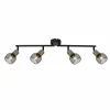 Lampes Vintages & Rétros-Luminaires Globo Lighting Plafonnier Globo FIASTRA Noir, 4 lumières