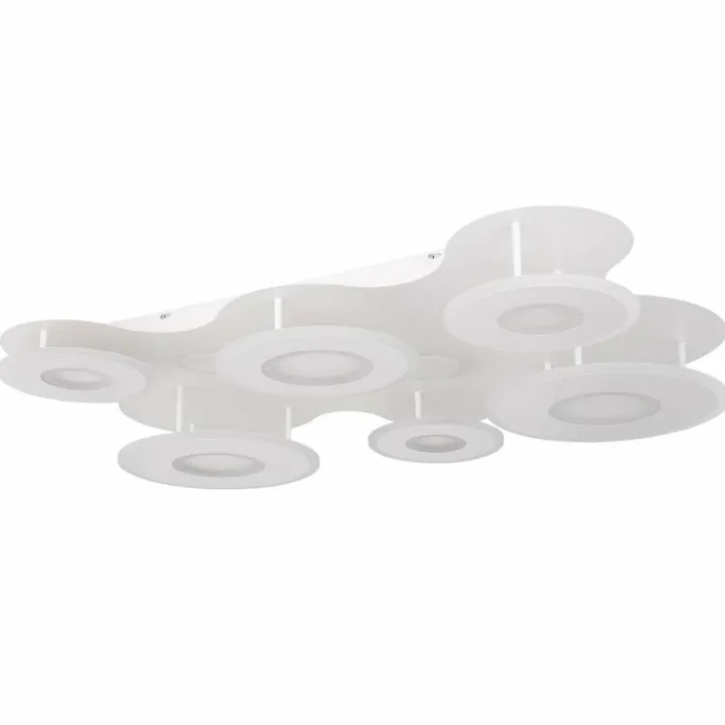 Luminaires Globo Lighting Plafonnier Globo FLAVETTO LED Blanc, 1 lumière, Télécommandes