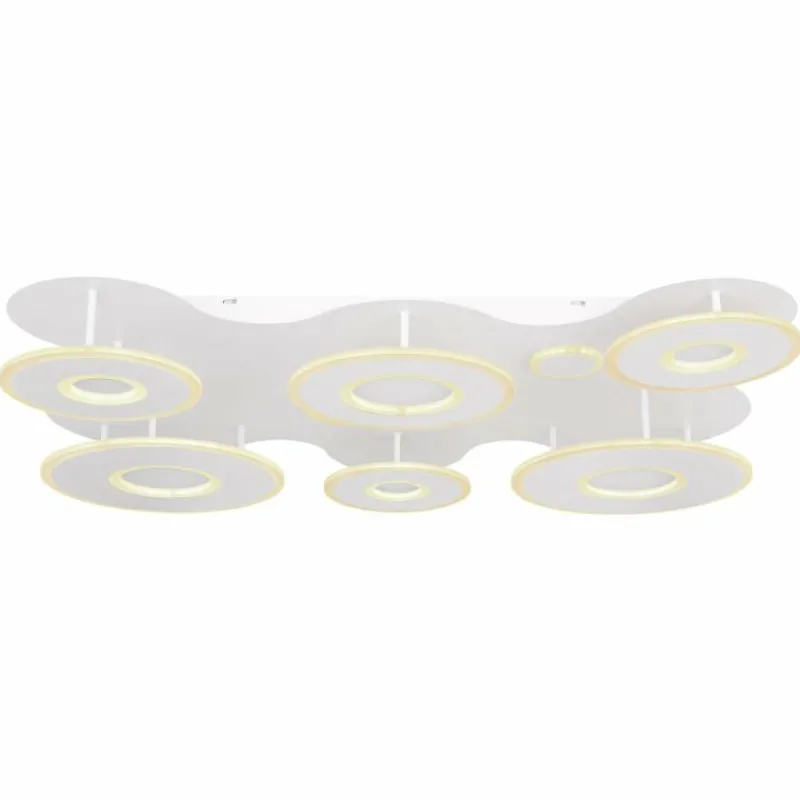 Luminaires Globo Lighting Plafonnier Globo FLAVETTO LED Blanc, 1 lumière, Télécommandes