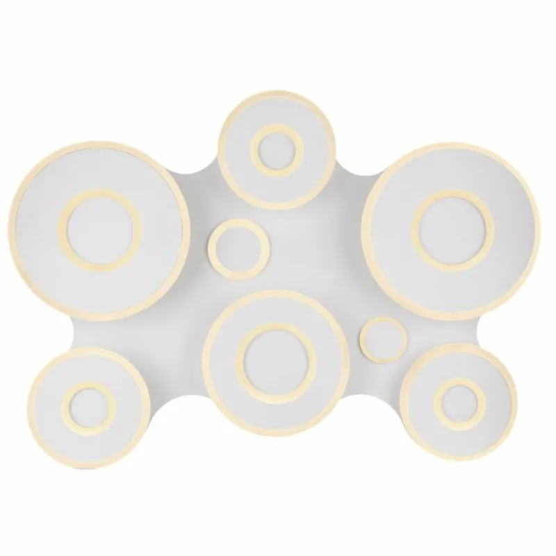 Luminaires Globo Lighting Plafonnier Globo FLAVETTO LED Blanc, 1 lumière, Télécommandes