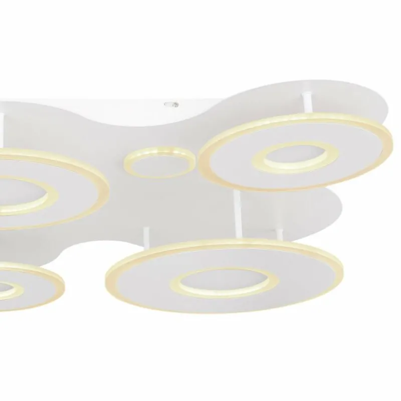 Luminaires Globo Lighting Plafonnier Globo FLAVETTO LED Blanc, 1 lumière, Télécommandes