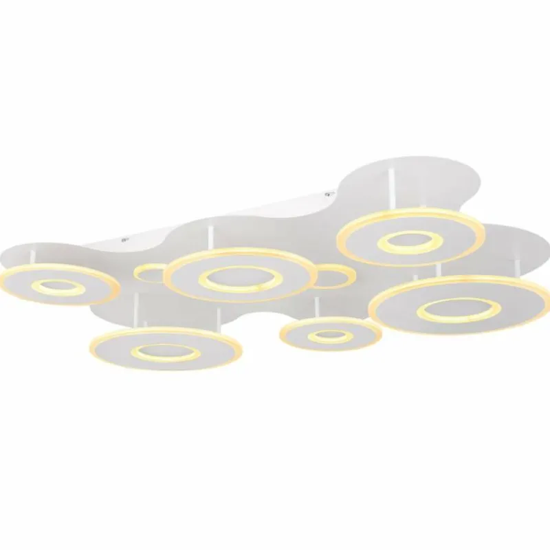 Luminaires Globo Lighting Plafonnier Globo FLAVETTO LED Blanc, 1 lumière, Télécommandes